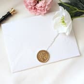 "Orchid flowers- Customizable  Color- Set of 25  Hand-crafted Wax Seals" - Wax Seals in multicolor by Inkspiringletters