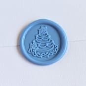 "Ruffled Cake- Customizable Color- Set of 25 Hand-crafted Wax Seals" - Wax Seals in multicolor by Inkspiringletters