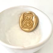 "Teddy Bear Seals Pack of 10, Customizable Color" - Wax Seals in multicolorassorted-colors by Abby Choi