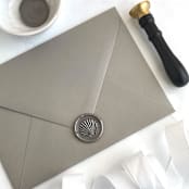 "Seashell in Heirloom Pack of 10" - Wax Seals in silver by Abby Choi