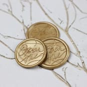 "Champagne Open Me Wax Seals | Set of 50" - Wax Seals in multicolorassorted-colors by Clove and Cedar Design