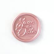 "Save The Date Wax Seal in Blush Pack of 10" - Wax Seals in pink by Abby Choi