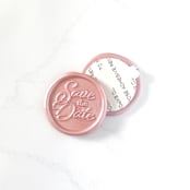 "Save The Date Wax Seal in Blush Pack of 10" - Wax Seals in pink by Abby Choi
