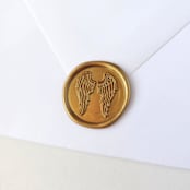 "Angel Wings- Customizable Color- Set of 25 Hand-crafted Wax Seals" - Wax Seals in multicolor by Inkspiringletters
