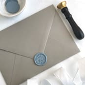 "French Garden in Dusty Blue Pack of 10" - Wax Seals in blue by Abby Choi