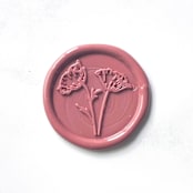 "Poppy in Rose Pack of 10" - Wax Seals in pink by Abby Choi