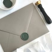 "Horseshoe in Sequoia Pack of 10" - Wax Seals in green by Abby Choi