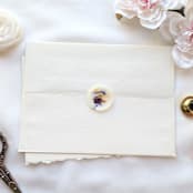"Spring Wildflowers- Vellum- Customizable set of 25 Wax Seals  Hand-crafted Wax Seals wutg Organic Dried Florals" - Wax Seals in clear by Inkspiringletters
