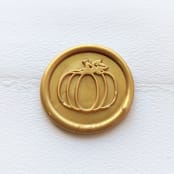 "Pumpkin- Customizable Color- Set of 25 Hand-crafted Wax Seals" - Wax Seals in multicolor by Inkspiringletters