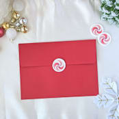 "Peppermint Swirl- - Holiday Wax Seals- Set of 25 White/Red  Hand-crafted Wax Seals" - Wax Seals in white by Inkspiringletters