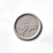 "Anemone in Clay Pack of 10" - Wax Seals in gray by Abby Choi