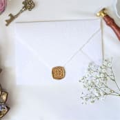 "Antique Tile- Customizable Color- Set of 25 Hand-crafted Wax Seals" - Wax Seals in multicolor by Inkspiringletters