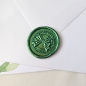 "Wreath - Customizable Color- Set of 25 Hand-crafted Wax Seals" - Wax Seals in multicolor by Inkspiringletters
