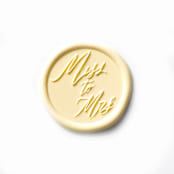 "Miss to Mrs in Lemonade Pack of 10" - Wax Seals in yellow by Abby Choi