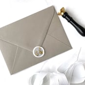 "Gold Foil in Vellum Pack of 10" - Wax Seals in clear by Abby Choi