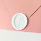 "Watercolor Magnolia- Customizable Color- Set of 25 Hand-crafted Wax Seals" - Wax Seals in multicolor by Inkspiringletters
