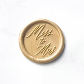"Miss to Mrs Wax Seal in Prosecco Pack of 10" - Wax Seals in gold by Abby Choi