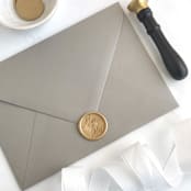 "Miss to Mrs Wax Seal in Prosecco Pack of 10" - Wax Seals in gold by Abby Choi