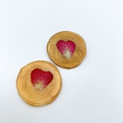 "Pressed Flower Gold Wax Seal Rose Petal Set Of 6" - Wax Seals in gold by Christine OMalley