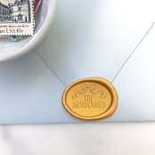 "Bow with Family Name Wax Seal, Pack of 50, Customizable" - Wax Seals in multicolorassorted-colors by Abby Choi