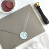 "Miss to Mrs in Baby Blue Pack of 10" - Wax Seals in blue by Abby Choi