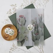 "Cactus Wax Seals | Set of 25" - Wax Seals in green by Clove and Cedar Design