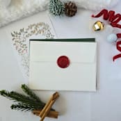 "Santa is Coming- Customizable Color- Set of 25 Hand-crafted Wax Seals" - Wax Seals in multicolor by Inkspiringletters