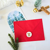 "Angel Topper- Gilded White-  Set of 12 Hand-crafted Wax Seals" - Wax Seals in multicolor by Inkspiringletters