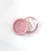"Small Wreath Wax Seal in Dusty Rose Pack of 10" - Wax Seals in pink by Abby Choi