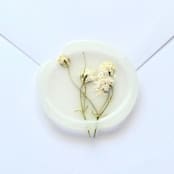 "Pressed Baby's Breath - Customizable Colors- Set of 25 Hand-crafted Wax Seals" - Wax Seals in multicolor by Inkspiringletters