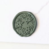 "Poinsettia Wreath- Customizable Color- Set of 25  Hand-crafted Wax Seals" - Wax Seals in green by Inkspiringletters