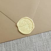 "Buttercream roses wax seal stickers | Set of 10" - Wax Seals in yellow by Maria Ferrer G.