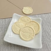 "Buttercream roses wax seal stickers | Set of 10" - Wax Seals in yellow by Maria Ferrer G.