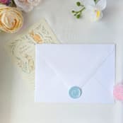 "Baby Feet - Pearl Blue- Set of 25Hand-crafted Wax Seals" - Wax Seals in blue by Inkspiringletters