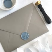 "Butterfly in Dusty Blue Pack of 10" - Wax Seals in blue by Abby Choi