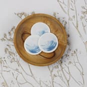 "Blue Ocean Wave Vellum Wax Seals | Set of 25" - Wax Seals in blue by Clove and Cedar Design