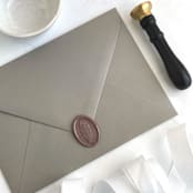 "Feather in Café Pack of 10" - Wax Seals in brown by Abby Choi