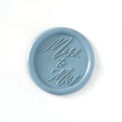 "Miss to Mrs Wax Seal in Dusty Blue Pack of 10" - Wax Seals in blue by Abby Choi