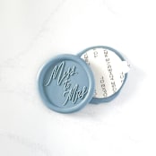"Miss to Mrs Wax Seal in Dusty Blue Pack of 10" - Wax Seals in blue by Abby Choi