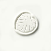 "Monstera Leaf in White Pack of 10" - Wax Seals in white by Abby Choi