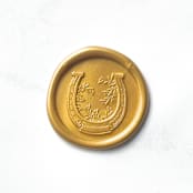 "Horseshoe in Traditional Gold Pack of 10" - Wax Seals in gold by Abby Choi