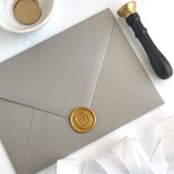 "Horseshoe in Traditional Gold Pack of 10" - Wax Seals in gold by Abby Choi