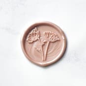 "Poppy in Champagne Pack of 10" - Wax Seals in pink by Abby Choi
