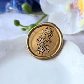 "Peacock Feather- Customizable Color- Set of 25  Hand-crafted Wax Seals" - Wax Seals in multicolor by Inkspiringletters