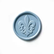 "Fleur de Lis in Dusty Blue Pack of 10" - Wax Seals in blue by Abby Choi