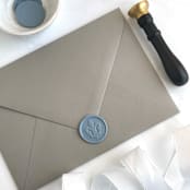 "Fleur de Lis in Dusty Blue Pack of 10" - Wax Seals in blue by Abby Choi