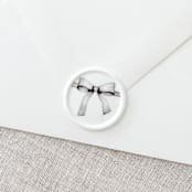 "Black Watercolor Bow wax seal sticker | Set of 10" - Wax Seals in black by Maria Ferrer G.