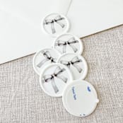 "Black Watercolor Bow wax seal sticker | Set of 10" - Wax Seals in black by Maria Ferrer G.