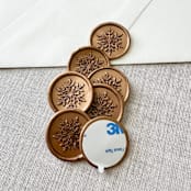 "Antique Gold Snowflake wax seal sticker | Set of 10" - Wax Seals in gold by Maria Ferrer G.