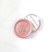 "Delicate Flower Wax Seal in Blush Pack of 10" - Wax Seals in pink by Abby Choi